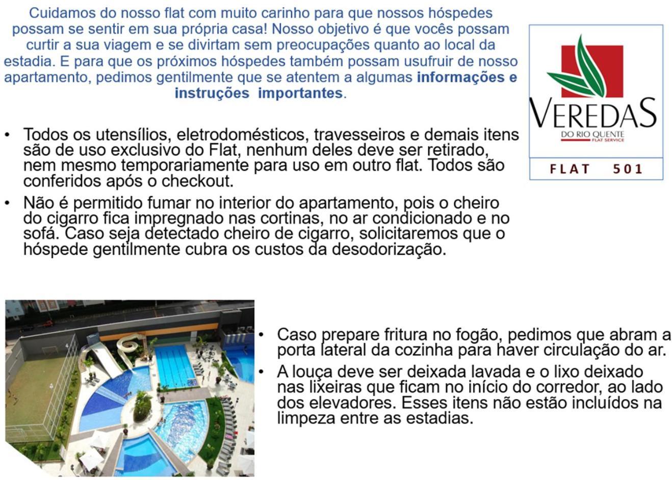 Flat 501 - Condominio Veredas Do Rio Quente - Diferenciado Com Ar Na Sala E No Quarto Exteriör bild