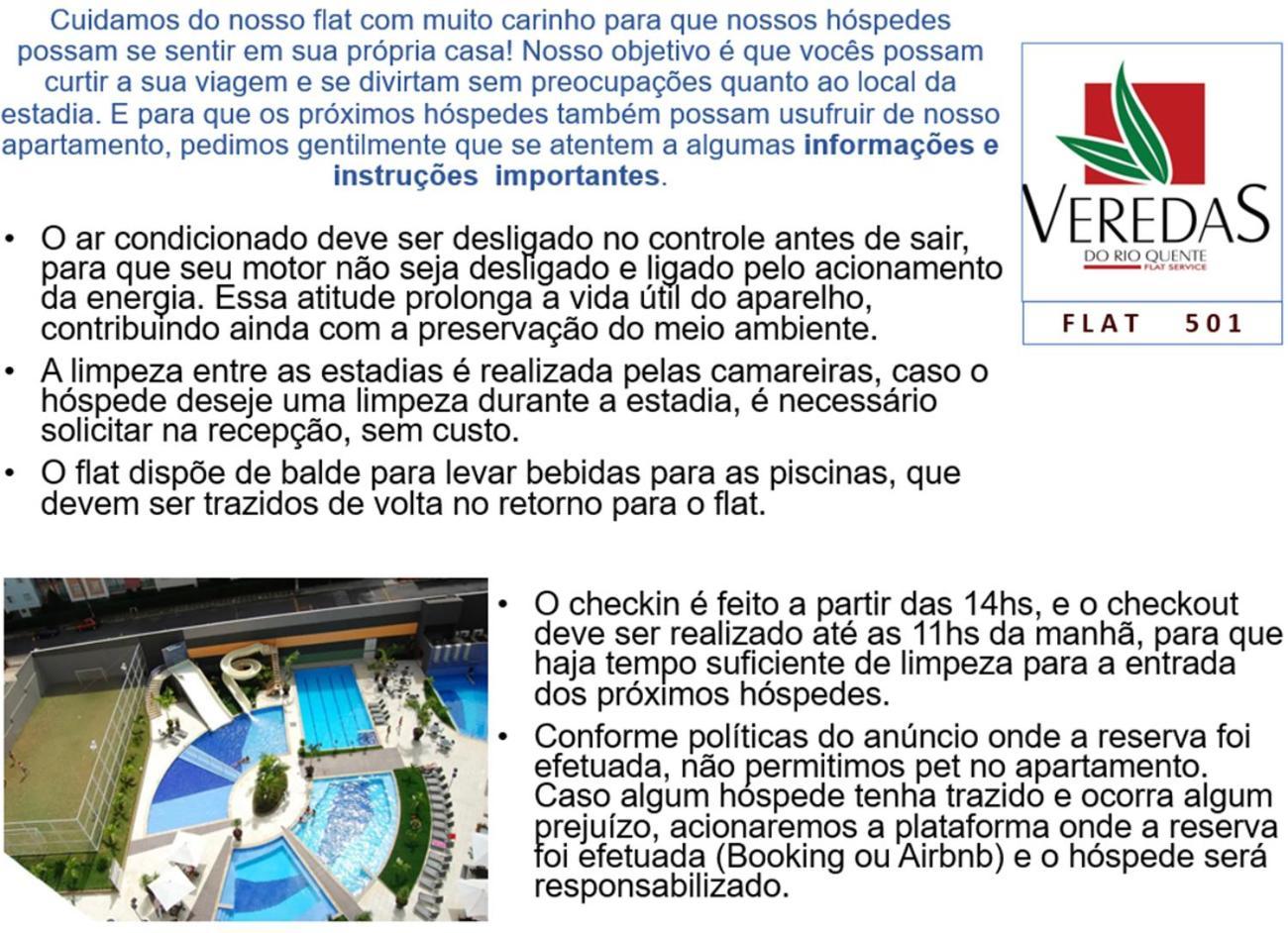 Flat 501 - Condominio Veredas Do Rio Quente - Diferenciado Com Ar Na Sala E No Quarto Exteriör bild
